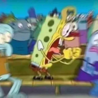 🤯 Spongebob Squarepants спанч боб, squarepants, мультфильм, nickelodeon, злой telegram sticker