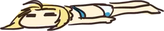 😑 anime, manga, stanco, carino, personaggio telegram sticker