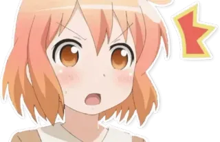 😳 Anime, Cartone animato, Espressione, Scioccato/a, Ragazza, Carino/a telegram sticker