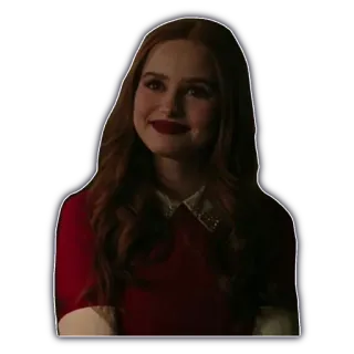 🙂 Cheryl Blossom Riverdale Cheryl Blossom, Riverdale, drama adolescente, personaje, pelo rojo, serie de TV telegram sticker