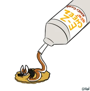 🧀 CHE-Z CHEEZ NEW! MANEY FLAVOR formaggio, cibo, cartone animato, snack telegram sticker
