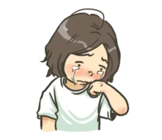 😢 울음, 슬픔, 감정, 화남, 눈물 whatsapp sticker