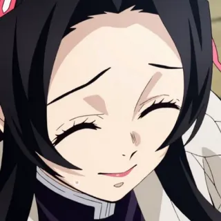 🌺 Kanao Tsuyuri Demon Slayer Anime, Demon Slayer, Kanao Tsuyuri, Mignon, Sourire, Manga telegram sticker
