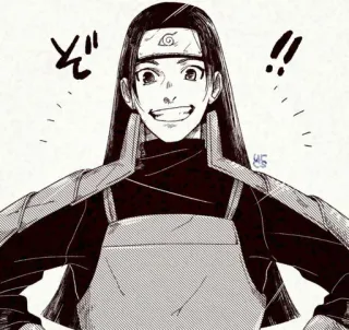 🤩 ぞ anime, sonriendo, manga, Hashirama, Naruto telegram sticker
