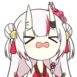 😣 animé, autocollant, mignon, personnage, manga telegram sticker