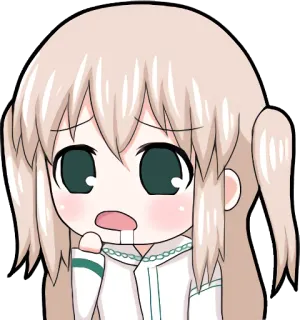 🤤 Anime, Chibi, Fofo, Menina, Kawaii, Mangá, Desenho animado telegram sticker