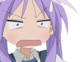 😱 Anime, Dibujos animados, Expresión facial, Impactado whatsapp sticker