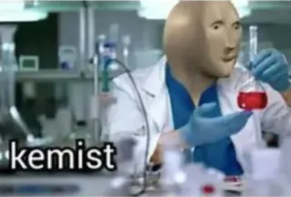 🧪 kemist Meme, Stonks, Chimie, Labo, Scientifique whatsapp sticker
