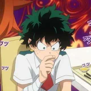 🤔 Izuku Midoriya My Hero Academia Anime, My Hero Academia, Izuku Midoriya, Deku, MHA, Fanart whatsapp sticker