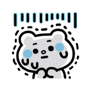 💨 สัตว์, การ์ตูน, น่ารัก, สติกเกอร์, หมี telegram sticker