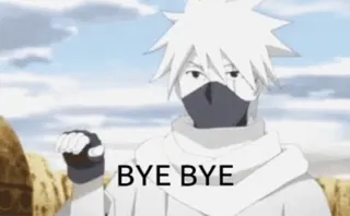 😄 Kakashi Naruto BYE BYE Anime, Naruto, Kakashi, Bye, Adieu, Salut, Au revoir whatsapp sticker