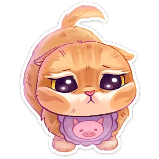 🥺 猫, 子猫, 動物, 可愛い, ペット, 漫画 telegram sticker