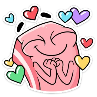 🥰 cinta, hati, imut, kawaii, senang, animasi, stiker, kartun whatsapp sticker