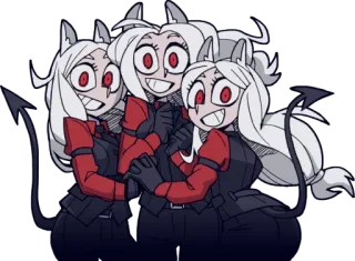 😋 Cerberus Helltaker helltaker, cerberus, anime, iblis, anjing whatsapp sticker