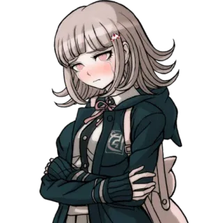 😭 Chiaki Nanami Danganronpa anime, chiaki nanami, danganronpa, sad, crying, cute telegram sticker