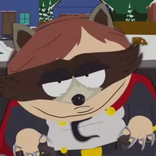 😐 Coon South Park Coon, South Park, Cartone animato, Supereroe, Personaggio, Commedia telegram sticker