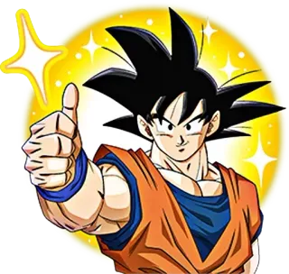 👍 Goku Dragon Ball アニメ, 悟空, ドラゴンボール, いいね, 漫画, キャラクター telegram sticker