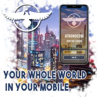 🤘 ATRONOCOM
JOIN THE LEGION
SIGN UP
LOG IN
YOUR WHOLE WORLD
IN YOUR MOBILE. 모바일 앱, 도시 풍경, 기술, 소셜 미디어 telegram sticker
