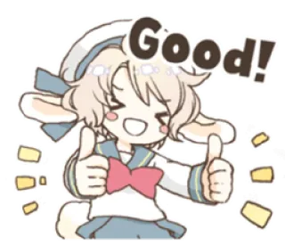 🌬 Good! Anime, Pulgar arriba, Feliz, Positivo, Lindo whatsapp sticker