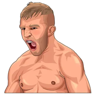 😤 fighter, angry, man, portrait, shout, aggression, yelling telegram sticker