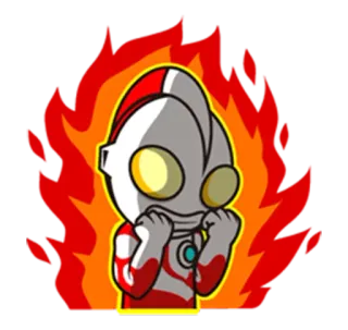 😡 Ultraman Anime, Kartun, Pahlawan, Api, Lucu telegram sticker