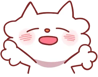 🤗 kot, słodki, kawaii, naklejka, kreskówka telegram sticker