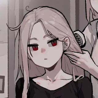 🪔 anime, cartoon, girl, hair, portrait telegram sticker