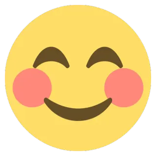 😊 Emoji, Smiley, Fröhlich, Süß, Heiter, Erröten, Positiv whatsapp sticker