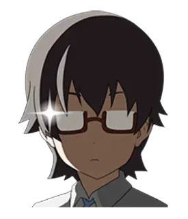 😎 Anime, Personagem, Óculos, Ilustração, Mangá telegram sticker