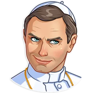 😏 Papa, Figura religiosa, Católico, Líder, Retrato telegram sticker