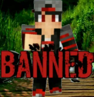 😡 BANNED verboten, minecraft, gaming, videospiel, pixelkunst telegram sticker