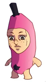 🍌 Banane, Essen, Rosa, Frucht, Kostüm telegram sticker