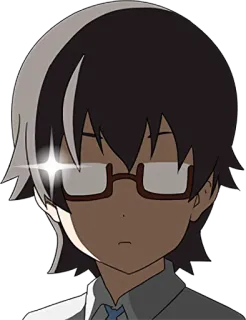 🤓 anime, glasses, character, manga, art telegram sticker