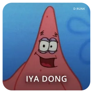😉 Patrick Star SpongeBob SquarePants IYA DONG Patrick Estrela, Bob Esponja, desenho animado, meme, engraçado, IYA DONG telegram sticker