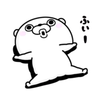 😯 ふいり mono, dibujos animados, oso, animal, gracioso, japonés whatsapp sticker