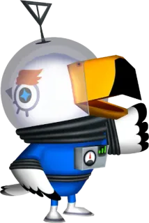 👨‍🚀 animal crossing, apollo, adler, bewohner, videospiel, aufkleber, avatar telegram sticker