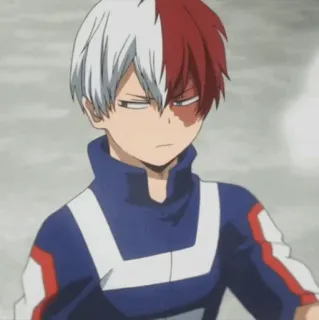 🥢 Shoto Todoroki My Hero Academia Anime, Manga, My Hero Academia, Shoto Todoroki, Postać, Superbohater, Quirk telegram sticker