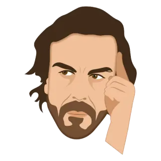 🤔 denken, grübeln, nachdenken, Cartoon, Porträt, Ausdruck telegram sticker