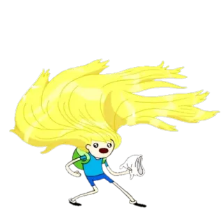 💇 Finn Mertens Adventure Time finn, adventure time, cartoon network, animiert, blond, held telegram sticker