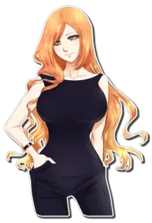 😏 woman, cartoon, dress, girl, blonde telegram sticker
