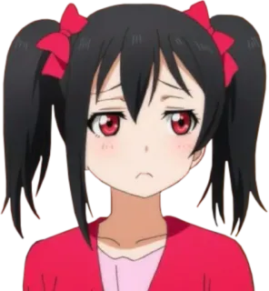 😕 Nico Yazawa Love Live! อนิเมะ, ผู้หญิง, น่ารัก, Nico Yazawa, Love Live! telegram sticker