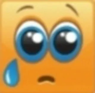 🥺 Emoji, pleurs, triste, larme whatsapp sticker