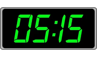 📟 05:15 clock, digital, time, numbers telegram sticker