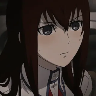 😥 Kurisu Makise Steins;Gate Anime, Perempuan, Kurisu, Steins Gate, Karakter whatsapp sticker