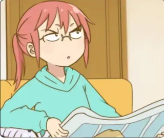🍁 Kobayashi Miss Kobayashi's Dragon Maid Anime, Donna, Occhiali, Cartone animato, Cameriera, Drago telegram sticker