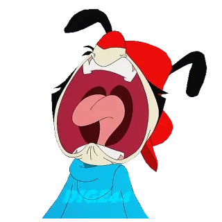 😭 dibujo animado, personaje, gritando, enojado, expresión telegram sticker