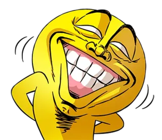 😁 Emoji, Hoạt hình, Màu vàng, Khuôn mặt, Nụ cười, Meme telegram sticker