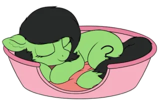 💤 小马, 动物, 卡通, 睡觉, 宠物, 休息 telegram sticker