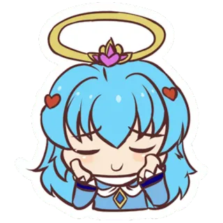 😳 adesivo, desenho animado, anjo, chibi, kawaii, fofo telegram sticker