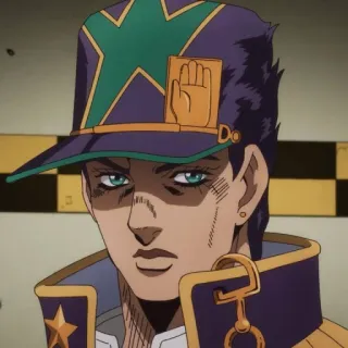 🌊 Jotaro Kujo JoJo's Bizarre Adventure anime, jojo, jotaro, character telegram sticker